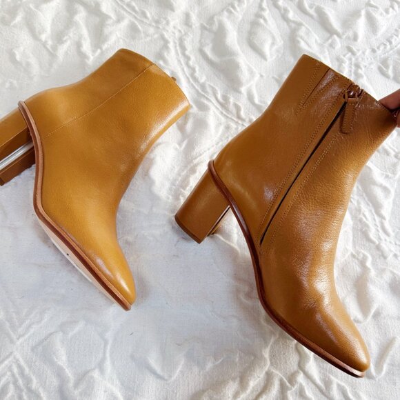 Tory Burch Brooke Stamped Heel Leather Bootie Size 9.5 New - Picture 7 of 11